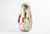 Design vaas Organic - Fidrio MIXED COLOURS - glas, mondgeblazen bloemenvaas - hoogte 30 cm