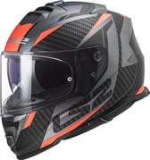 LS2 FF800 Storm Racer Matt Titanium Fluo Full Face Helmet XL - Maat XL - Helm