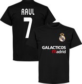 Galacticos Real Madrid Raul 7 Team T-shirt - Zwart - L