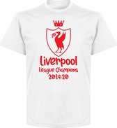 Liverpool Champions 2020 Logo T-Shirt - Wit - XS