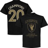 Liverpool Champions T-Shirt 2020  +  Champions 20 - Zwart - 4XL