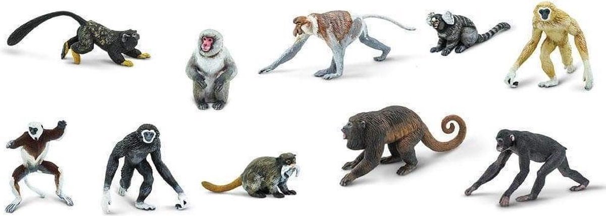Safari Speelfiguren Primaten Toob Junior 10-delig