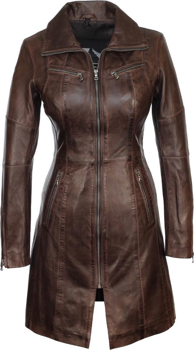 Versano Chicago Lange Leren Dames Jas L Versano Chicago Lange Leren Dames Jas L