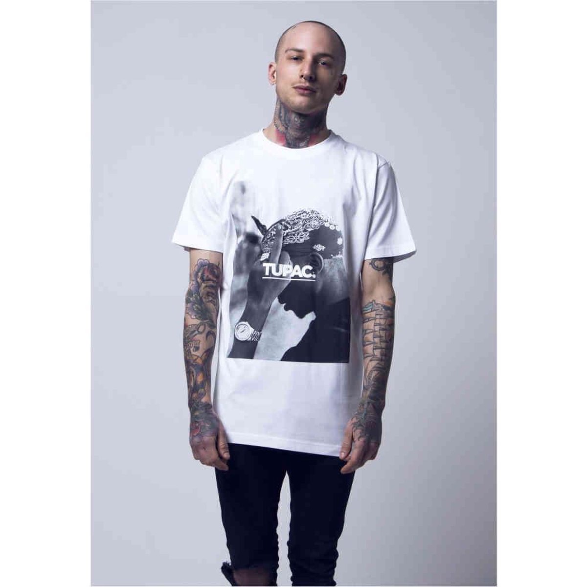Mister Tee Tupac 2Pac F*ck The World Heren Tshirt XS Wit