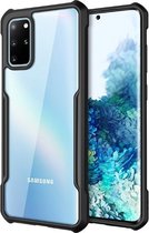 geschikt voor Samsung Galaxy S20 Plus Bumper case - zwart + glazen screen protector