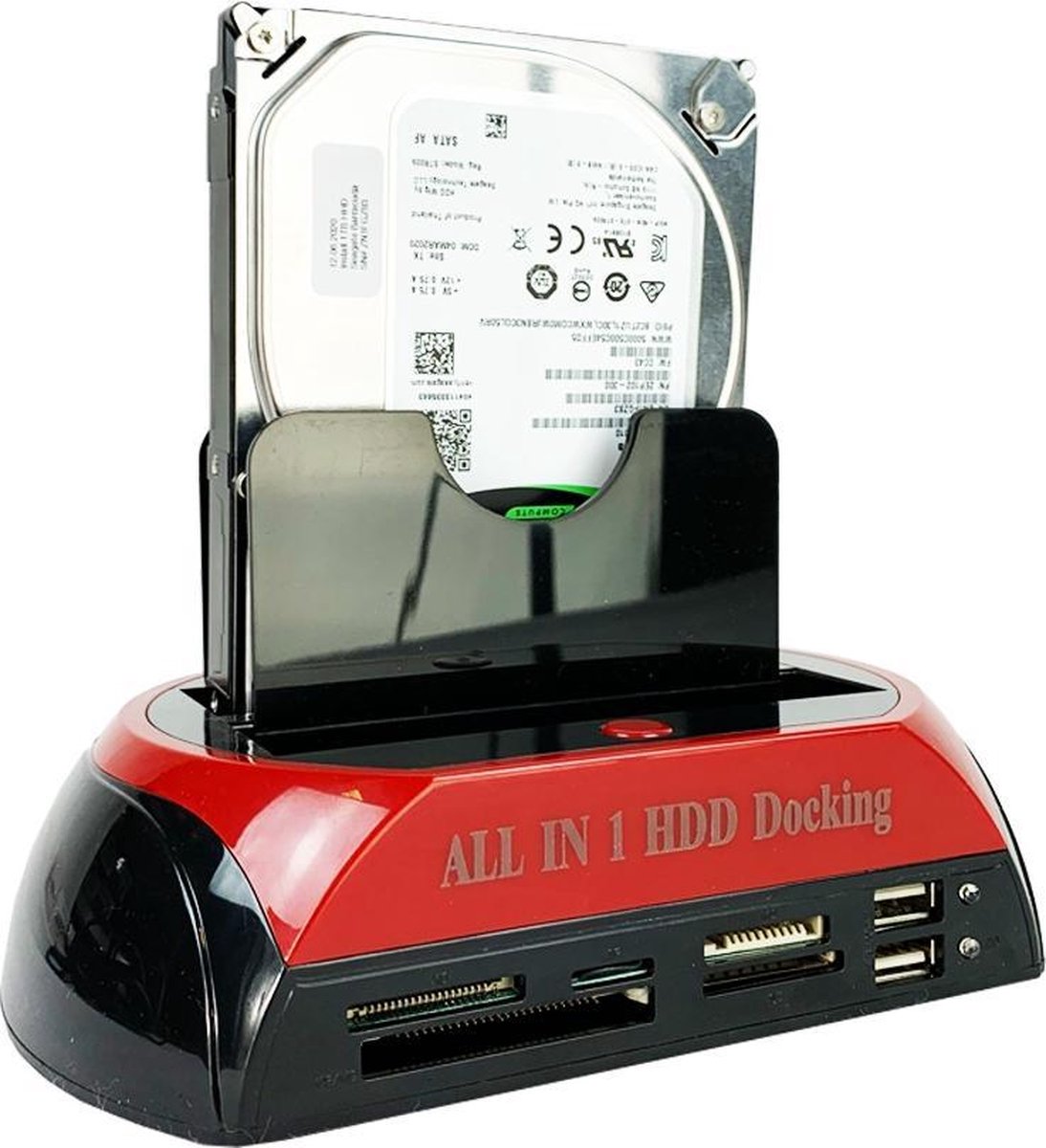 Dockingstation 875J All-In-One Dual Sata-/IDE-HDD Met Back-upknop Voor 2,5  Inch (6,4 Cm) /3,5 Inch (8,9 Cm) Sata-/IDE Harde Schijf (zwart Rood) |  homerwanda.com