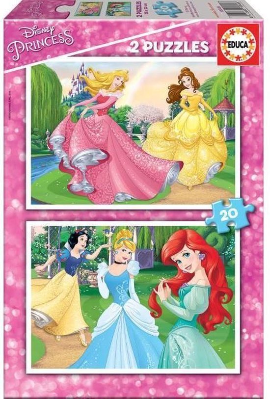 Afbeelding van het spel Educa 16846 Puzzle Kids 2x20pcs Disney Princess