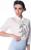 Dancing Days Blouse -2XL- FREE AS A BIRD Wit