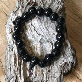 Wellness-House | Meditatie Armband Black 12mm | Meditatie | Yoga | Zen | Houten Kralen Armband | Unisex