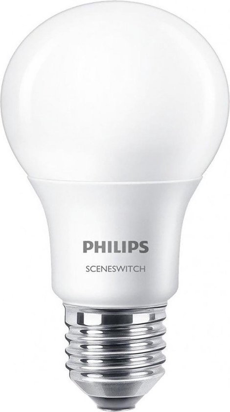 PHILIPS - LED Lamp - SceneSwitch 827 A60 - E27 Fitting - Dimbaar -  1.6W-7.5W - Warm... | bol.com