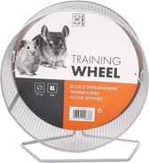 M-pets Trainingswiel Hamster 13 Cm Staal Grijs