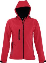 SOLS Dames/dames Replay Hooded Soft Shell Jacket (ademend, winddicht en waterbestendig) (Peperrood)