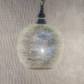 Zenza - Hanglamp - Oosterse Lamp- Ball- FiliSky - Small - Zilver