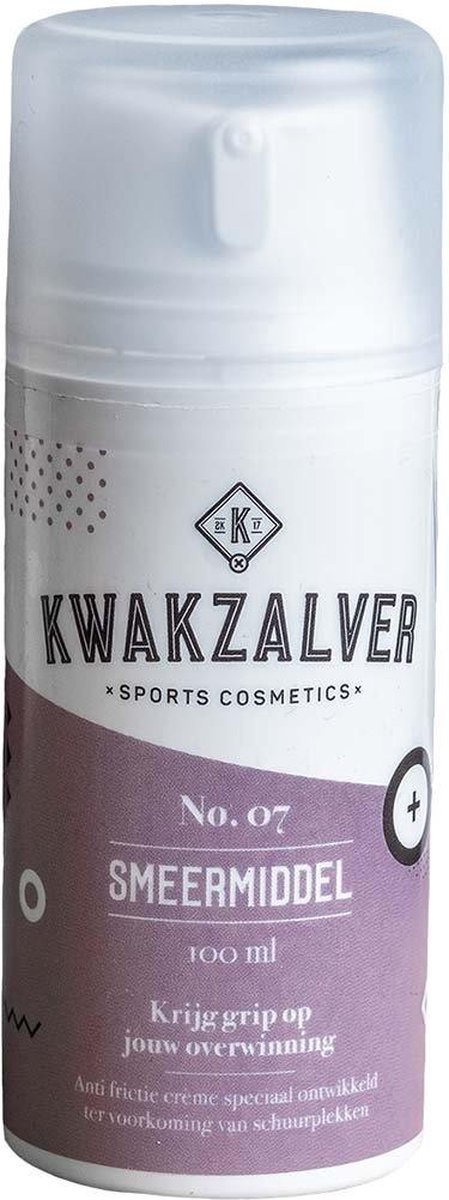 Kwakzalver No. 7 Smeermiddel 100ml - tepelcrème, hardlopen, anti frictie, schuurplekken, wrijving, anti friction creme