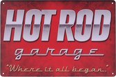 Metalen plaatje - Hot Rod Garage