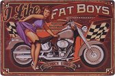 Metalen plaatje - Motor Fat Boys