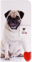 ADEL Kunstleren Book Case Pasjes Portemonnee Hoesje Geschikt voor Samsung Galaxy J7 (2017) - Honden Lief