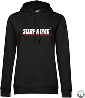 Subprime - Dames Hoodies Hoodie Stripe Black - Zwart - Maat M