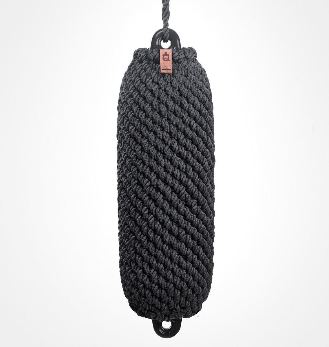Nautiqo Touw fender - Zwart - maat L - touw stootwil