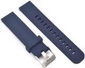 Horlogeband van Siliconen voor Asus Zenwatch 1 (W1500Q) / Zenwatch 2 (W1501Q) | 22 mm | Horloge Band - Horlogebandjes | Donkerblauw