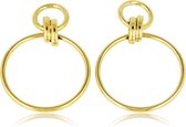 My Bendel oorbel goud cirkels - Gouden oorbellen met cirkels - Met luxe cadeauverpakking