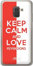 6F hoesje - geschikt voor Samsung Galaxy A8 (2018) -  Transparant TPU Case - Feyenoord - Keep calm #ffffff