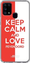 6F hoesje - geschikt voor Samsung Galaxy M31 -  Transparant TPU Case - Feyenoord - Keep calm #ffffff