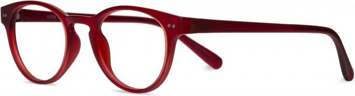 LookOptic Leesbril Abbey +2.50 Crimson Rood - Rond montuur
