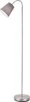 LED Vloerlamp - Trinon Winduani - E27 Fitting - Rond - Mat Grijs - Aluminium