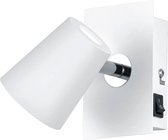 LED Wandspot - Trinon Narca - 6W - Warm Wit 3000K - 1-lichts - Vierkant - Mat Wit - Aluminium
