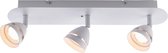 LED Plafondspot - Trinon Undy - 9W - Aanpasbare Kleur - 3-lichts - Rechthoek - Mat Wit - Aluminium