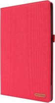 Voor Lenovo Tab P11 Pro Horizontale flip TPU + stof PU lederen beschermhoes met naamkaartclip (rood)