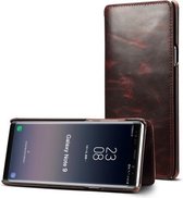 Voor Galaxy Note9 Denior Oil Wax Koeienhuid Eenvoudige Horizontale Flip Leren Case met Kaartsleuven & Portemonnee (Donkerrood)