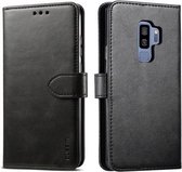 Voor Galaxy S9 + GUSSIM zakelijke stijl horizontale flip lederen tas met houder en kaartsleuven en portemonnee (zwart)