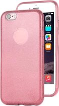 Voor iPhone 6 TPU Glitter All-inclusive beschermhoes (roze)