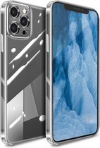 Hoog transparant TPU zacht frame + glazen achterkant Fijn gat beschermhoes voor iPhone 11 Pro Max (transparant)