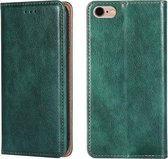 Voor iPhone 6 / 6s PU + TPU Gloss Oil Effen Kleur Magnetische Horizontale Flip Leren Case met Houder & Kaartsleuf & Portemonnee (Groen)