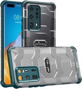 Voor Huawei P40 Pro + wlons Explorer Series PC + TPU beschermhoes (donkergroen)