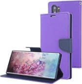 Voor Galaxy Note 10+ MERCURY GOOSPERY FANCY DAGBOEK Horizontale flip lederen tas met houder & kaartsleuven en portemonnee (paars)