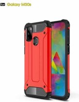 Voor Galaxy M30s Magic Armor TPU + pc combinatiebehuizing (rood)