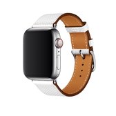 Voor Apple Watch 3/2/1 generatie 38mm universele lederen kruisband (wit)