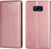 Voor Samsung Galaxy S8 + PU + TPU Gloss Oil Effen Kleur Magnetische Horizontale Flip Leren Case met Houder & Kaartsleuf & Portemonnee (Rose Goud)