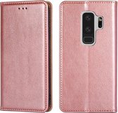 Voor Samsung Galaxy S9 + PU + TPU Gloss Oil Effen Kleur Magnetische Horizontale Flip Leren Case met Houder & Kaartsleuf & Portemonnee (Rose Goud)