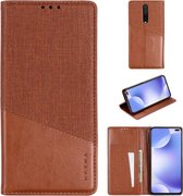 Voor Xiaomi Redmi K30 MUXMA MX109 horizontale flip lederen tas met houder en kaartsleuf en portemonnee (bruin)