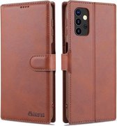 Voor Samsung Galaxy A32 5G AZNS Kalf Textuur Horizontale Flip Leren Case met Houder & Kaartsleuven & Portemonnee & Fotolijst (Bruin)