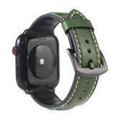 Echt lederen horlogeband voor Apple Watch Series 6 & SE & 5 & 4 44 mm / 3 & 2 & 1 42 mm (groen)