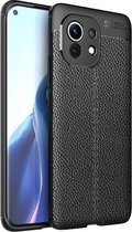 Voor Geschikt voor Xiaomi Mi 11 Litchi Texture TPU schokbestendig hoesje (zwart)