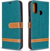 Voor Huawei P Smart (2020) Kleuraanpassing Denim Textuur Horizontale Flip Leren Case met Houder & Kaartsleuven & Portemonnee & Lanyard (Groen)