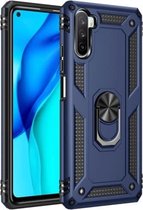 Voor Huawei Mate 40 Lite / Maimang 9 schokbestendige TPU + pc-beschermhoes met 360 graden roterende houder (blauw)