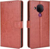 Voor Nokia 5.4 Retro Crazy Horse Texture Horizontale Flip Leren Case met Houder & Kaartsleuven & Fotolijst (Bruin)